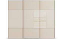Goossens kledingkast finca combi glans mat glas bruin hoogwaardig meubelplaat - 8244404-{merk}-finca-combi-sts-bruin-schuifdeuren-01